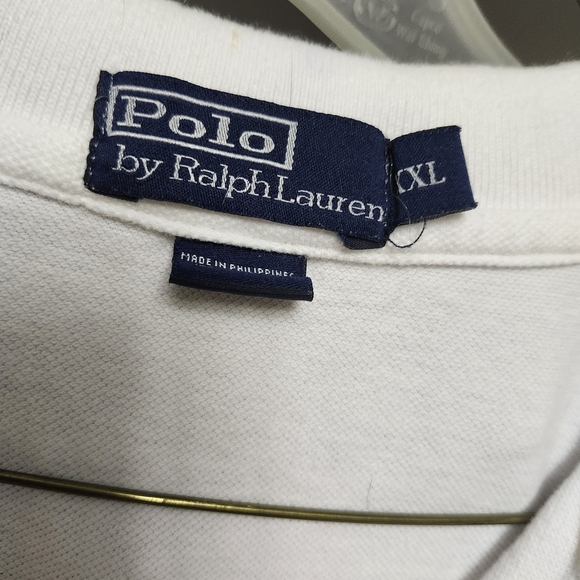 Polo by Ralph Lauren Classic White Polo with Pink Emblem - Picture 2 of 6
